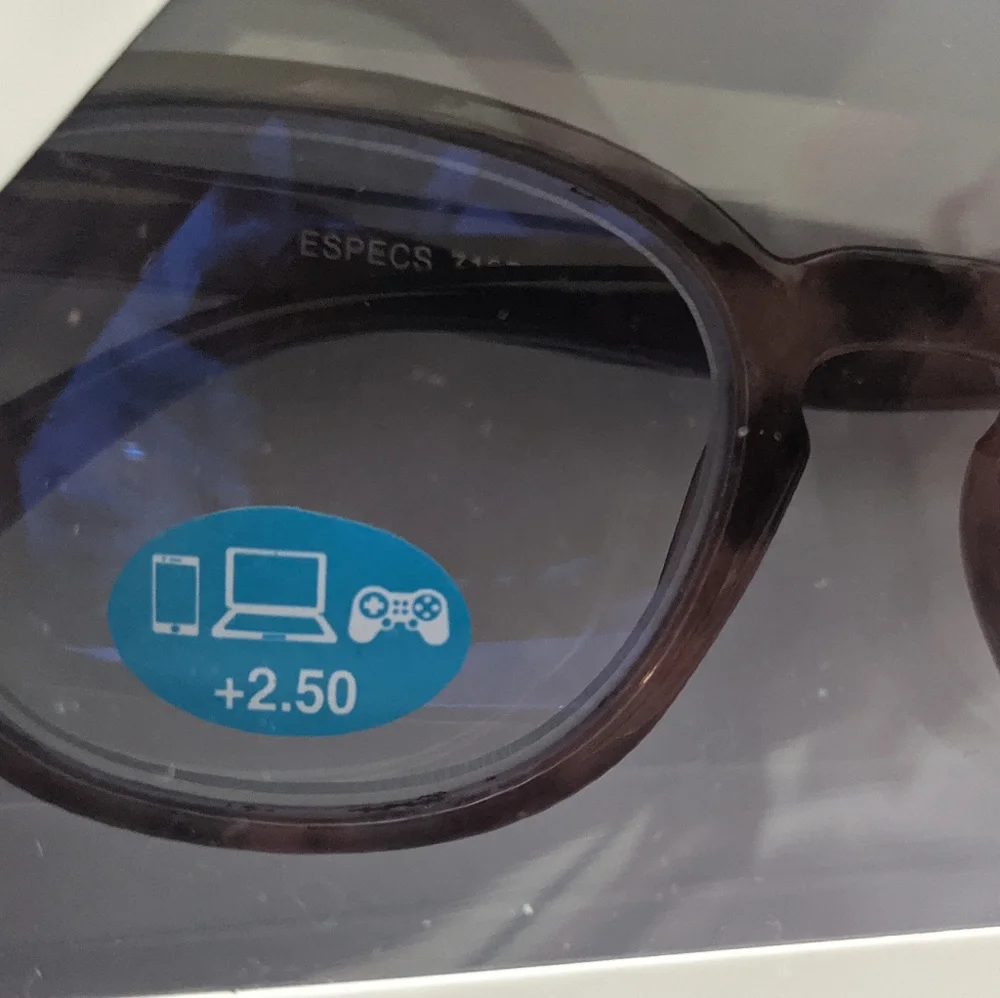 E-Spec Reading Glasses Matte Black +2.50 Strength .